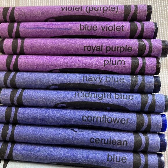 X2 Vtg Crayola Crayon Box Binney & Smith Crayons Retired Colors Incomplete - Picture 16 of 16